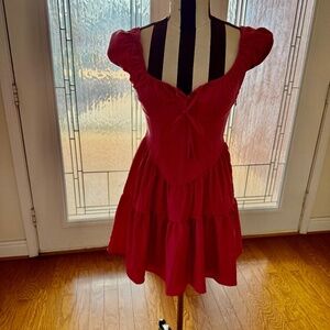 PrettyLittleThing Corset Detail Tie Dress Sz 2 Pink Babydoll Fairy Prairie NWT